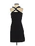 Topshop 100% Polyester Solid Black Cocktail Dress Size 2 - photo 1