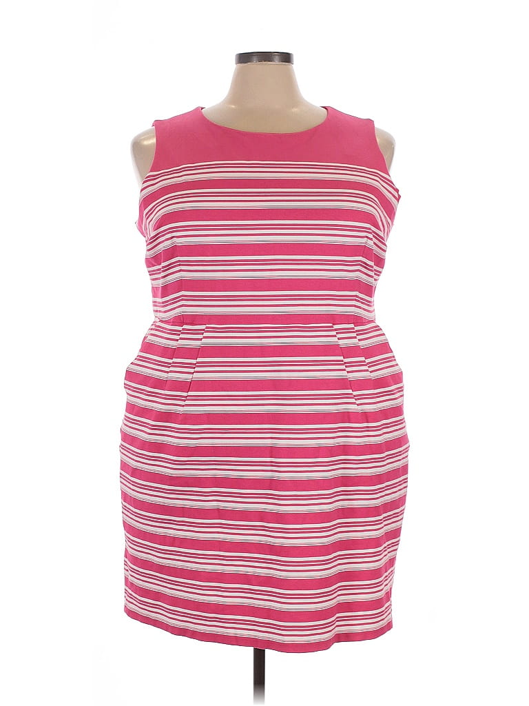 Pre-owned Lands' End Casual Dress In Pink