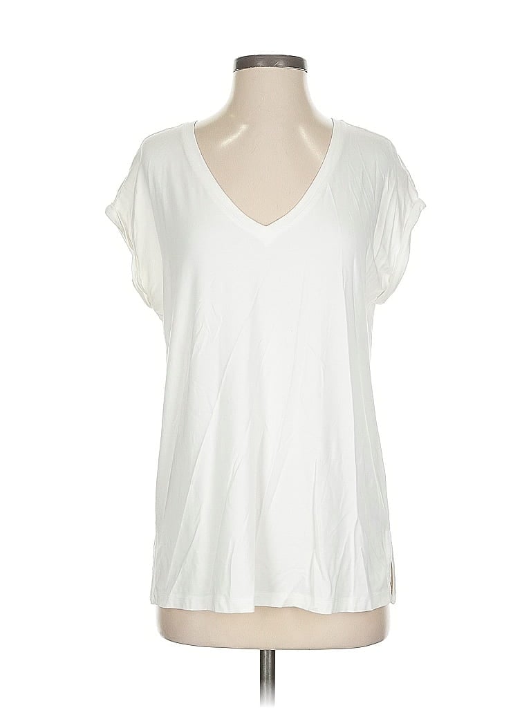 Pre-owned Nic + Zoe Short Sleeve T-shirt In White