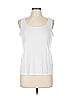 I.N. Studio White Sleeveless T-Shirt Size L - photo 1