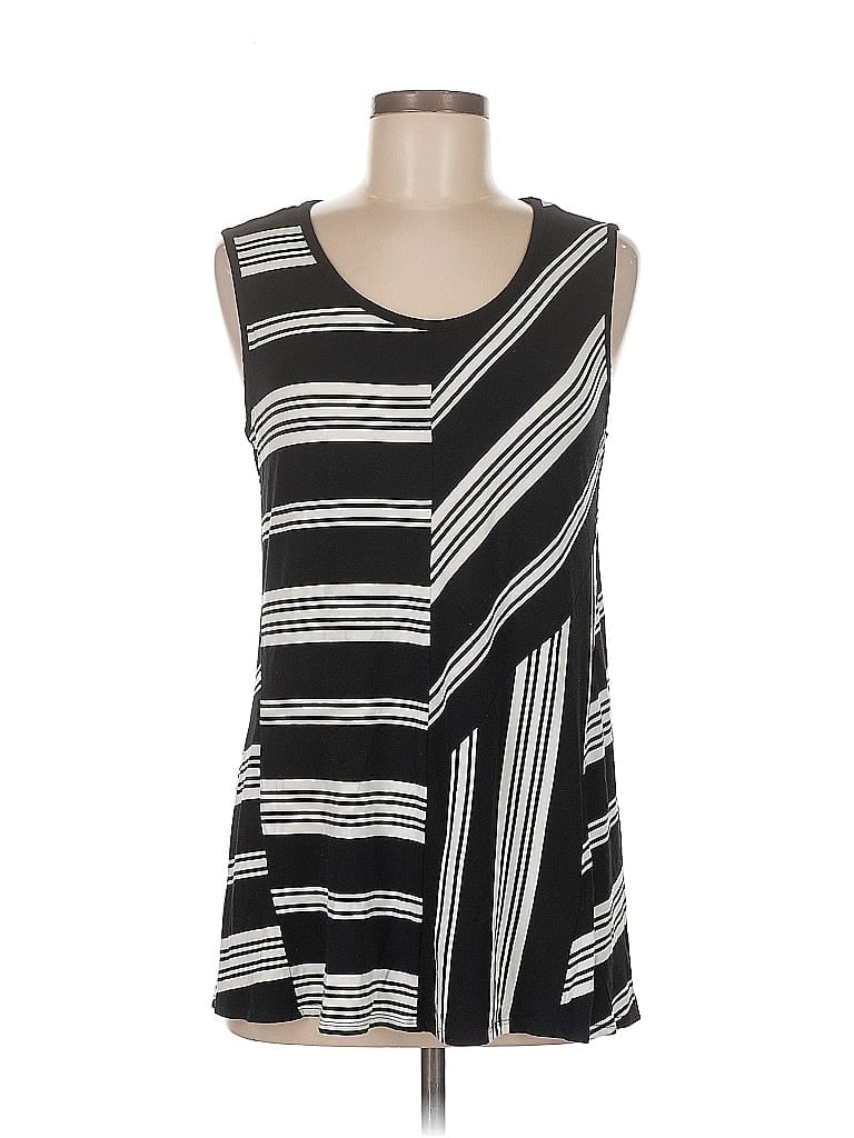 Pre-owned Vince Camuto Sleeveless Top Black Scoop Neck Tops