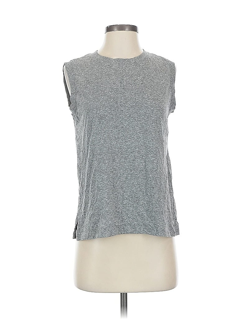 Pre-owned Rivet & Thread Sleeveless Top Gray Crew Neck Tops