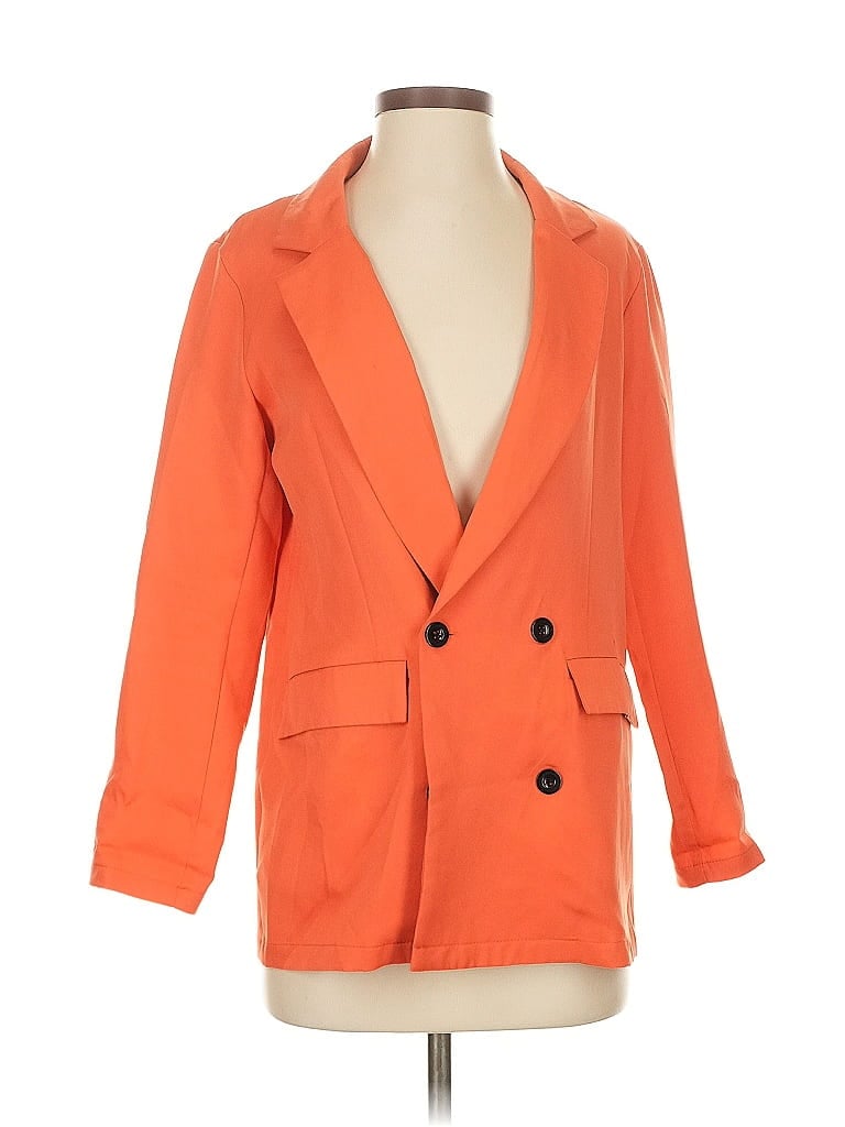 Pre-owned Assorted Brands Blazer Jacket In Orange