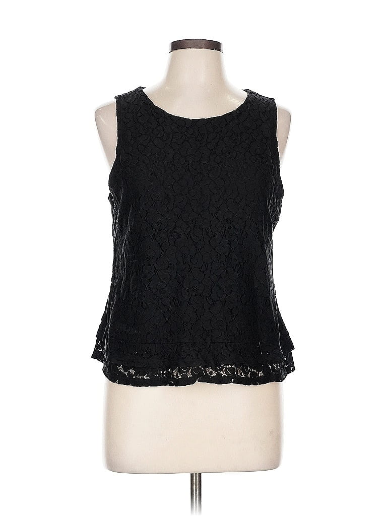 Pre-owned Banana Republic Mad Men Sleeveless Blouse In Black