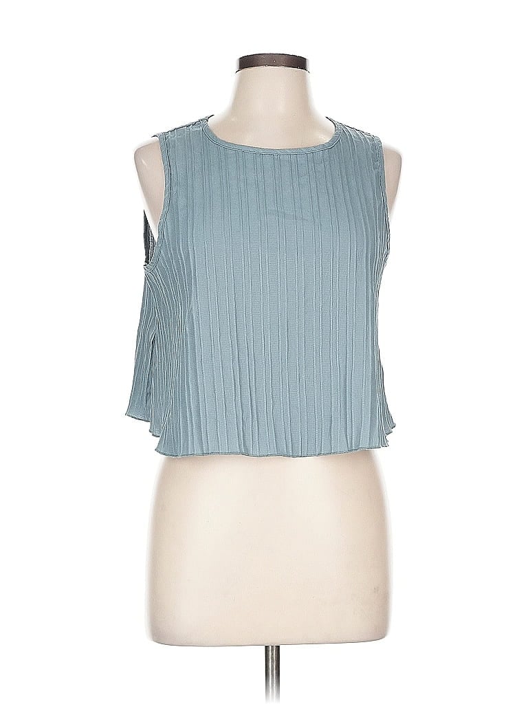 Pre-owned Unbranded Sleeveless Blouse In Blue