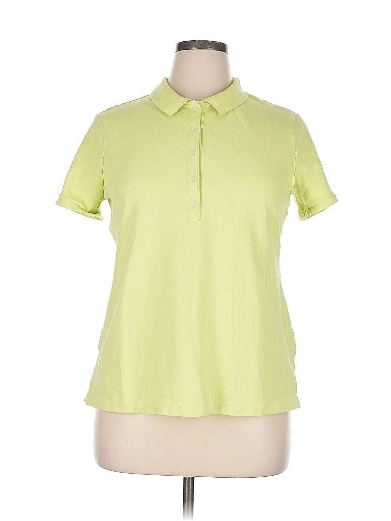Pre-owned Croft & Barrow Short Sleeve Blouse In Green