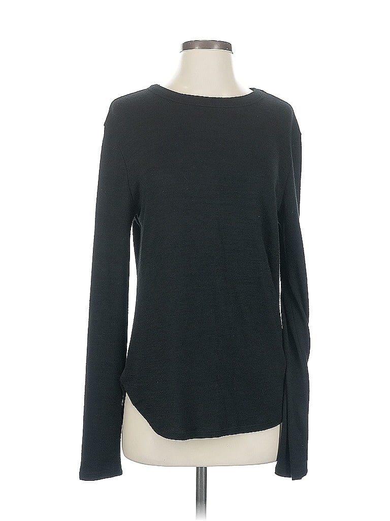 Pre-owned Banana Republic Long Sleeve T-shirt In Black