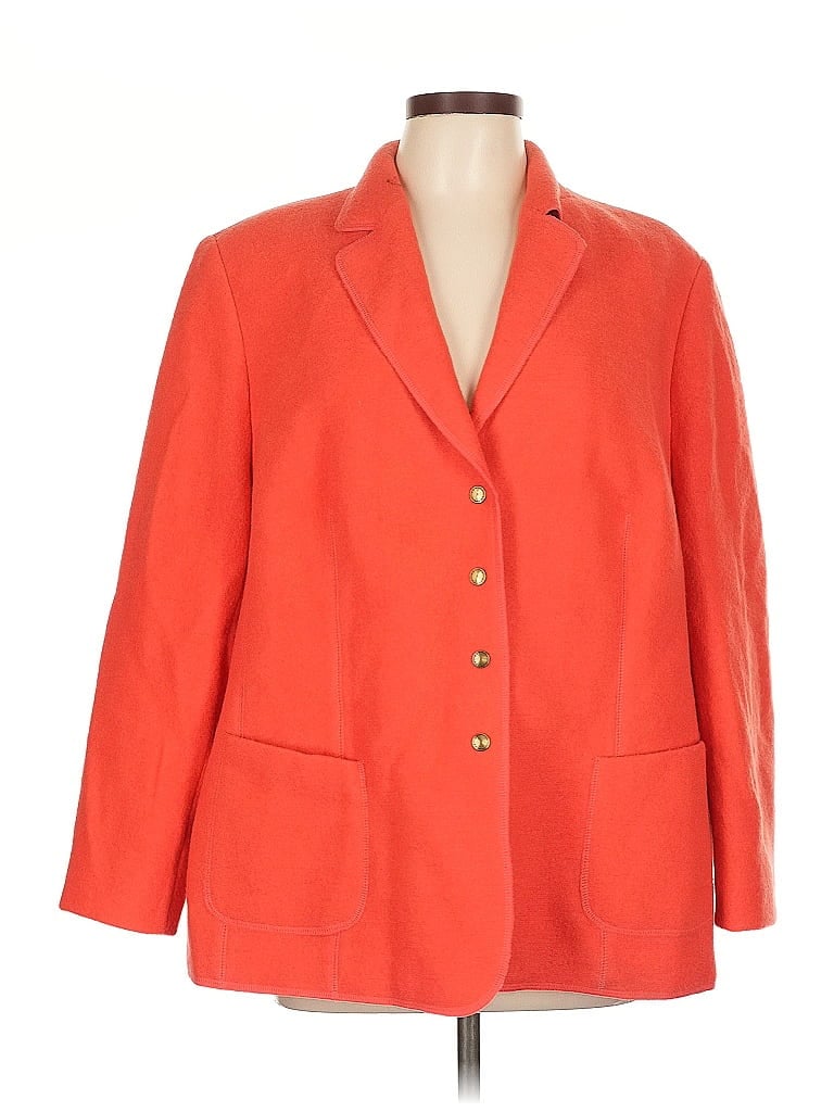 Pre-owned Basler Wool Blazer Jacket In Orange