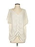 CAbi 100% Polyester Ivory Short Sleeve Blouse Size XS - photo 1