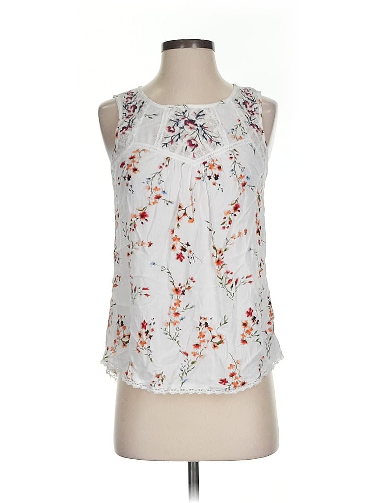 Pre-owned Mason & Belle Sleeveless Blouse In White