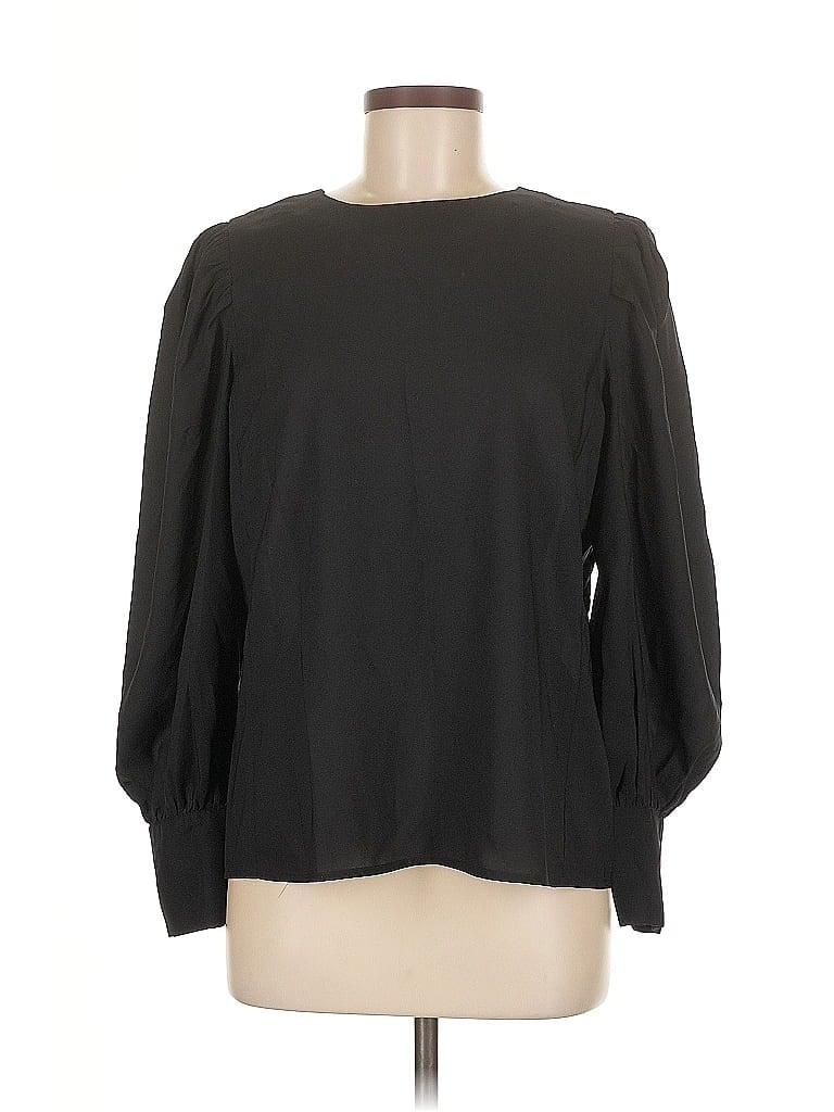 Pre-owned Ann Taylor 3/4 Sleeve Blouse In Black