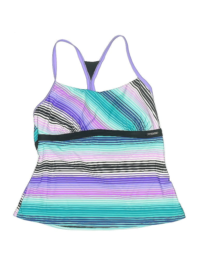 Click to view more detailed imagery on our partner's website Pre-owned Zeroxposur Swimsuit Top Purple Swimwear