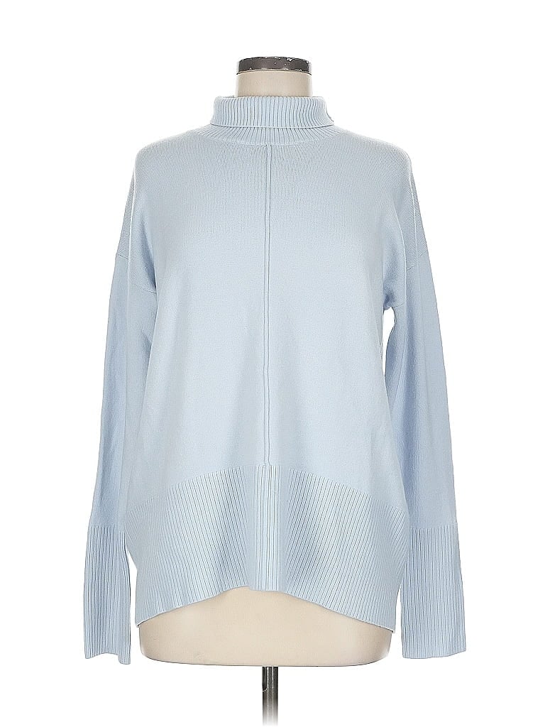 Pre-owned French Connection Turtleneck Sweater In Blue