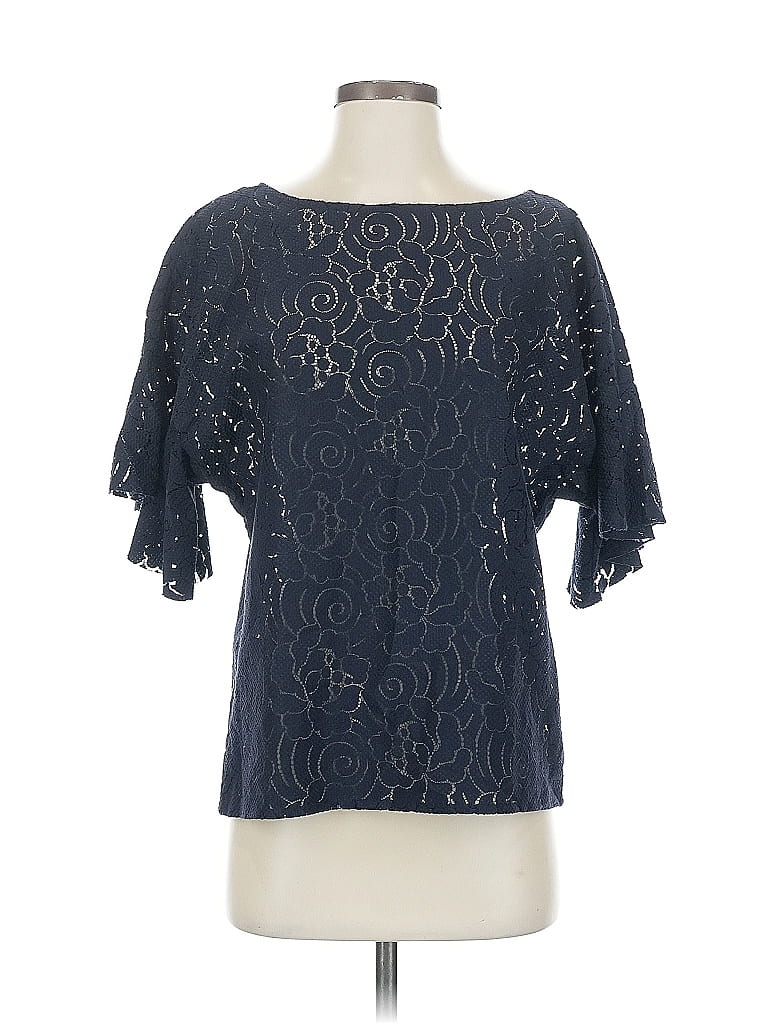 Pre-owned Banana Republic Short Sleeve Blouse In Blue