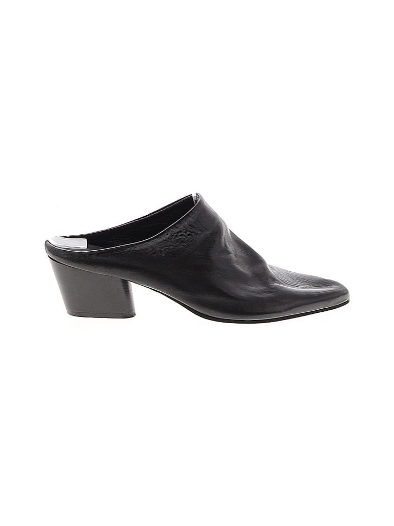 Pre-owned Vera Pelle Mule/clog In Black