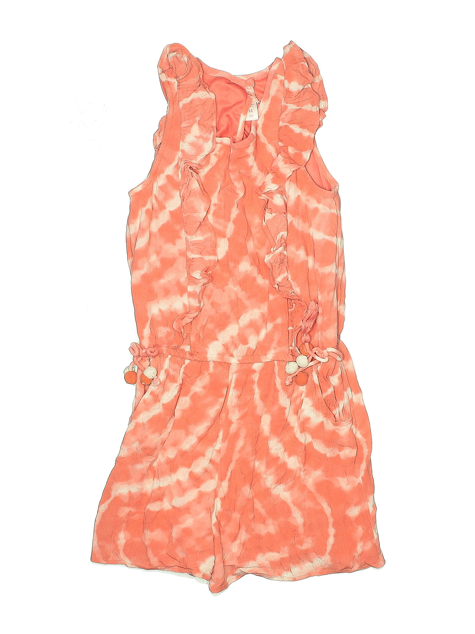 Combinaison Courte Fille Justice - Taille 12 - Viscose Blanche à Fleurs - Manches Courtes Crochet