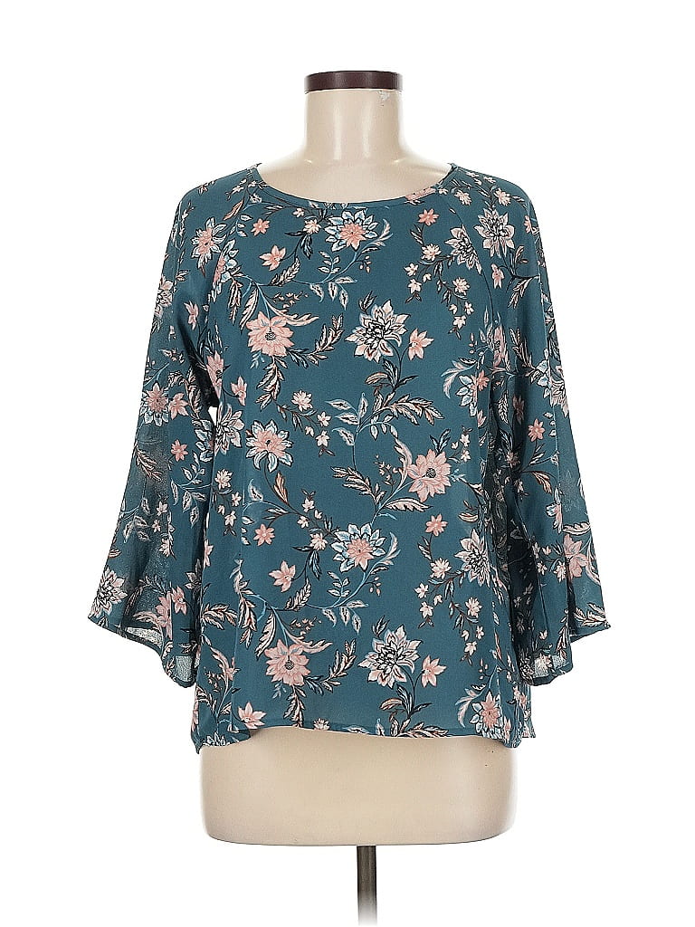 Pre-owned Papermoon 3/4 Sleeve Blouse In Blue