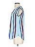 Express Stripes Blue Short Sleeve Blouse Size XS - photo 5