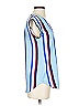 Express Stripes Blue Short Sleeve Blouse Size XS - photo 4
