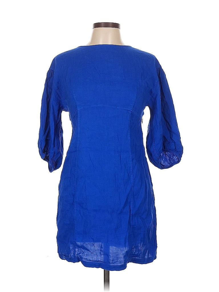Zara 3/4 Sleeve Blouse In Blue
