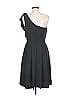 Lela Rose 100% Polyester Solid Gray Black Cocktail Dress Size 8 - photo 2