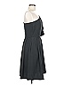 Lela Rose 100% Polyester Solid Gray Black Cocktail Dress Size 8 - photo 4