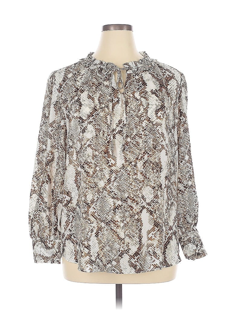 Worthington 3/4 Sleeve Blouse In Brown