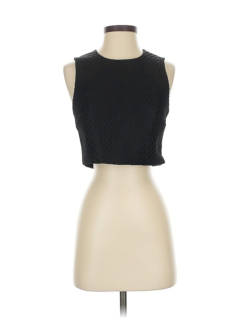 Pre-owned Express Sleeveless Top Black Halter Neckline Tops