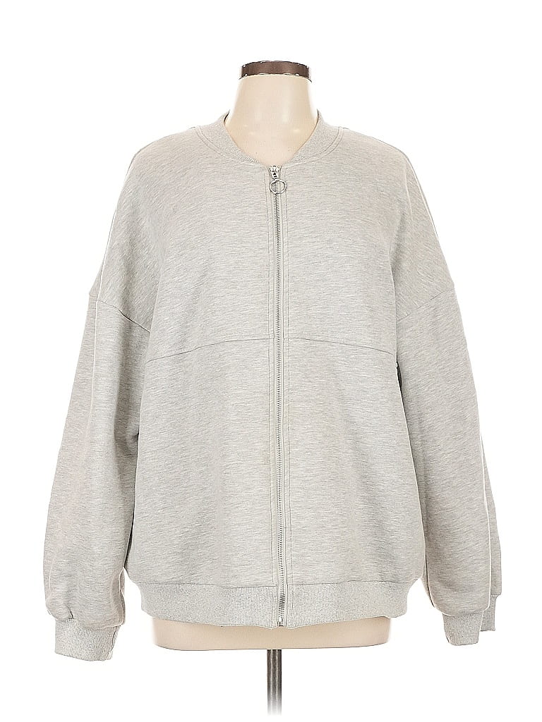 Pre-owned Unbranded Zip Up Hoodie In Gray