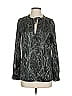 Edun 100% Silk Black Long Sleeve Silk Top Size S - photo 1