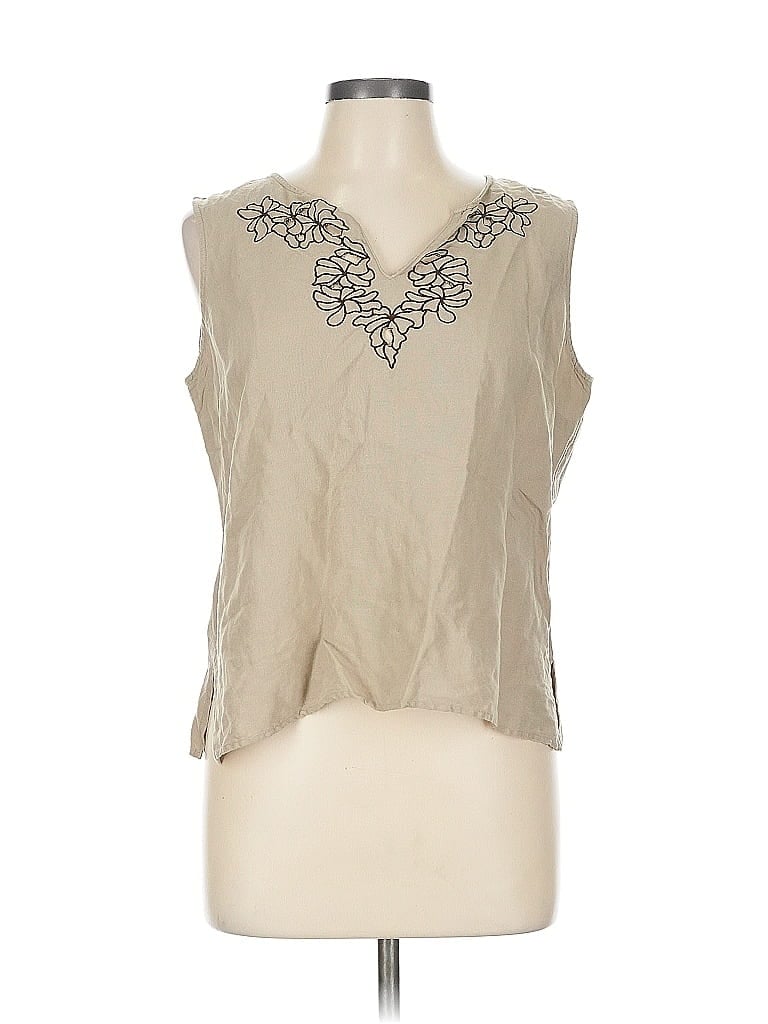 Pre-owned Reitmans Sleeveless Blouse In Brown