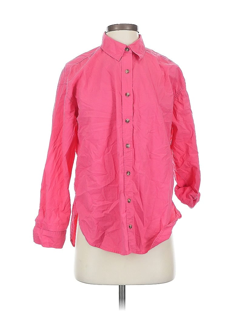 Pre-owned Universal Thread Long Sleeve Button Down Shirt In Pink