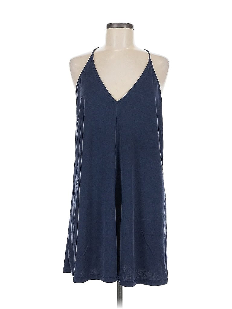 Pre-owned Silence And Noise Tank Top Blue Halter Neckline Tops