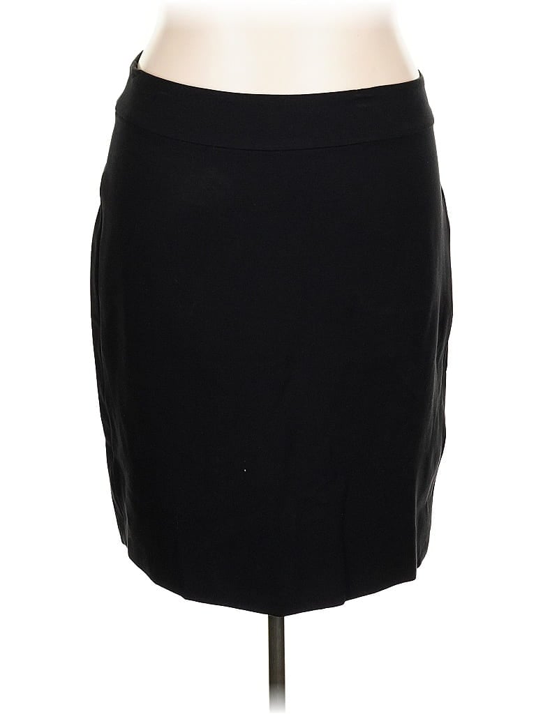 Pre-owned Lands' End Formal Skirt In Black