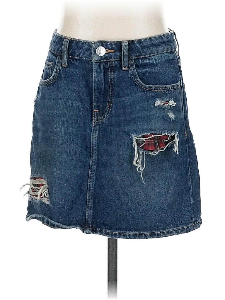 Pre-owned Current Elliott Denim Skirt In Blue