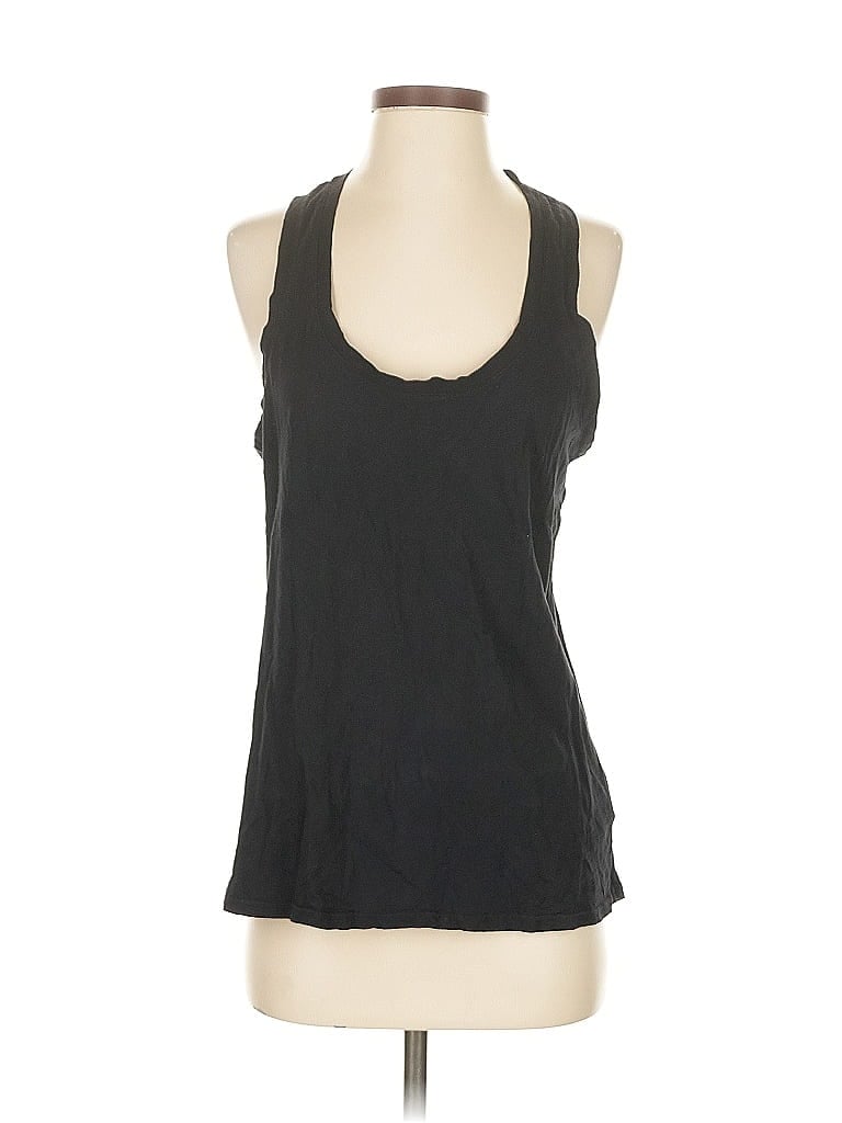 Pre-owned 7 For All Mankind Tank Top Black Halter Neckline Tops