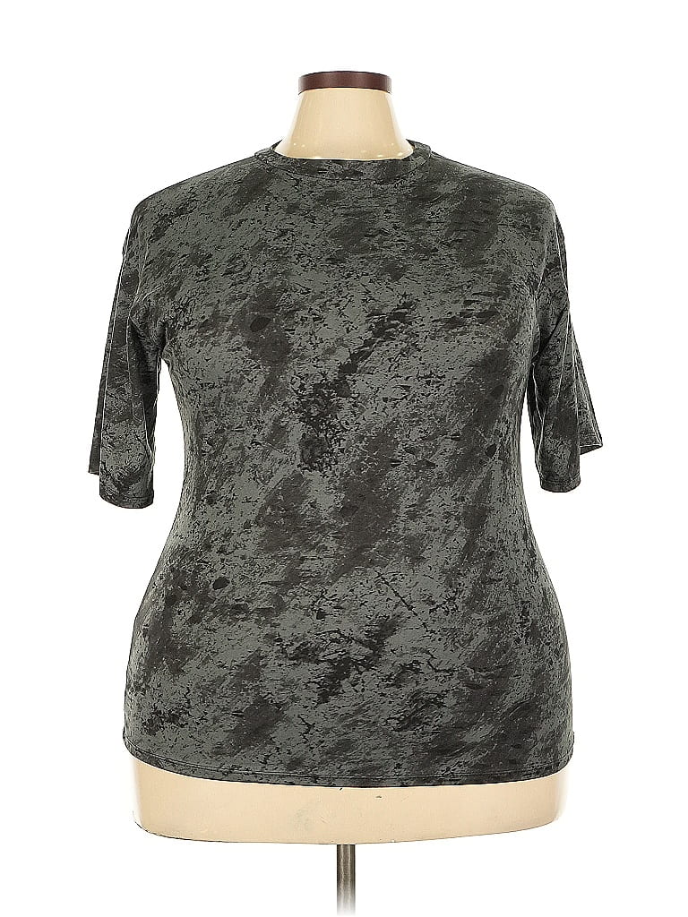 Pre-owned Fashion Nova 3/4 Sleeve T-shirt In Gray