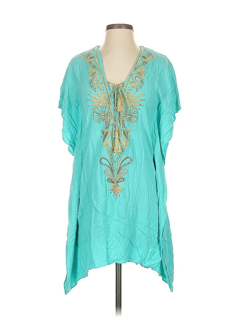 Pre-owned Lilly Pulitzer Short Sleeve Blouse In Blue