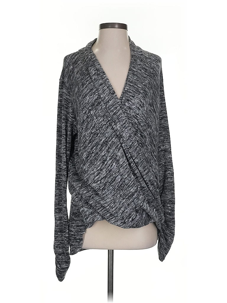 Pre-owned Max Studio Cardigan Sweater In Gray