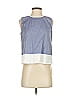 Theory 100% Cotton Blue Sleeveless Blouse Size S - photo 1