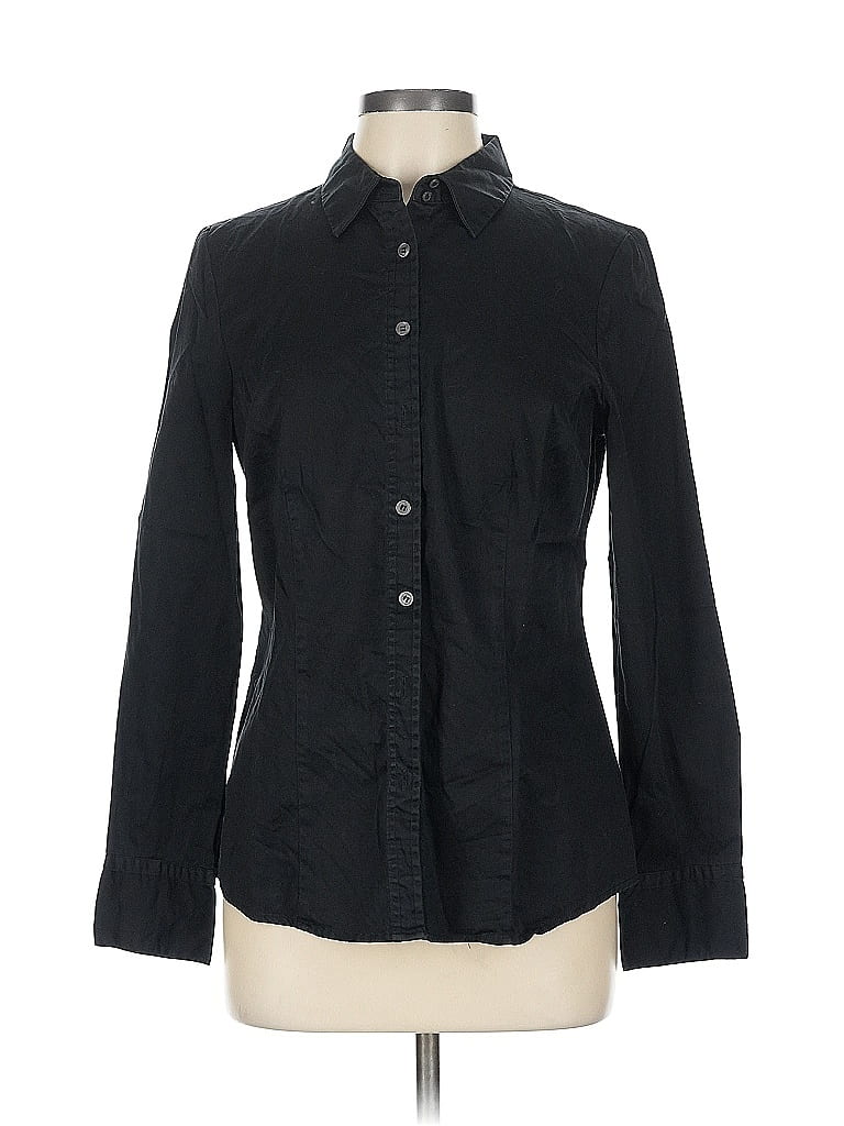 Pre-owned The Limited Long Sleeve Button Down Shirt In Black