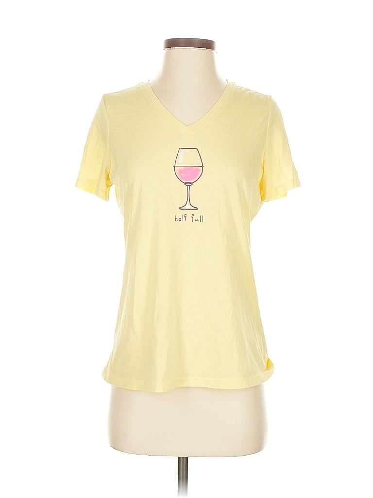 Pre-owned Life Is Good Short Sleeve T-shirt In Yellow