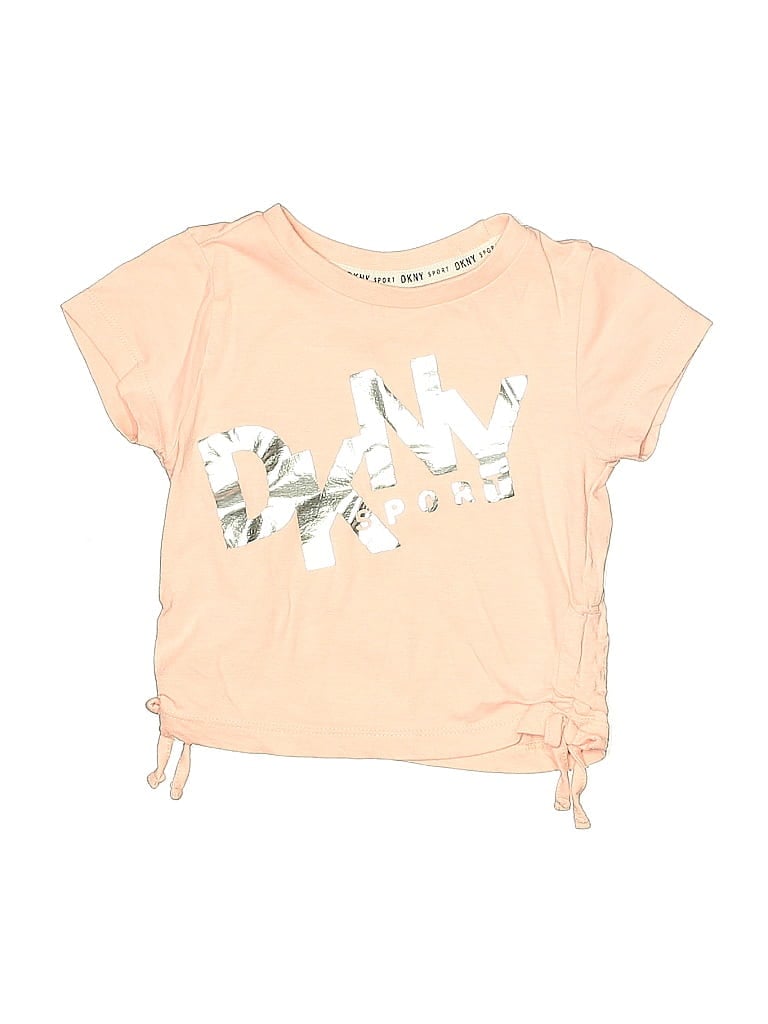 Pre-owned Dkny Kids' Short Sleeve T-shirt In Pink