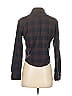 Kal Rieman Plaid Maroon Blue 3/4 Sleeve Button-Down Shirt Size XS - photo 2