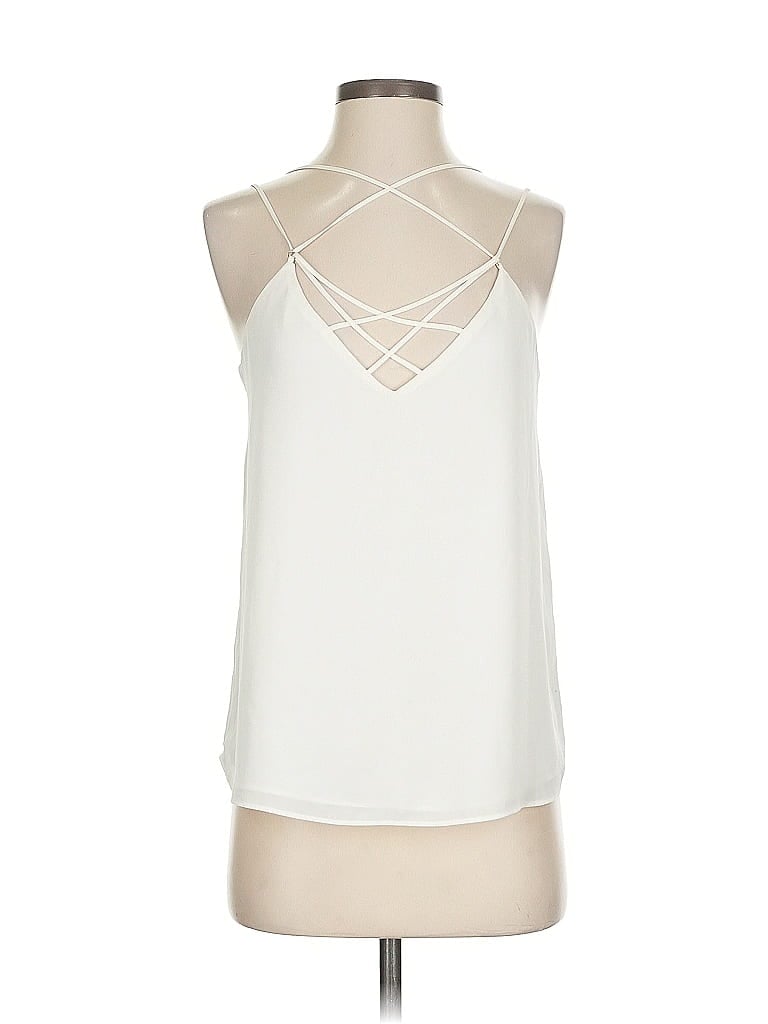 Pre-owned Express Tank Top Ivory Halter Neckline Tops In White