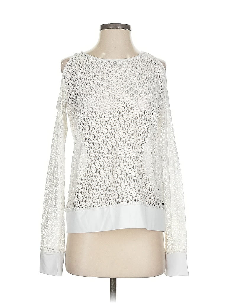 Pre-owned Fabletics Long Sleeve T-shirt In White