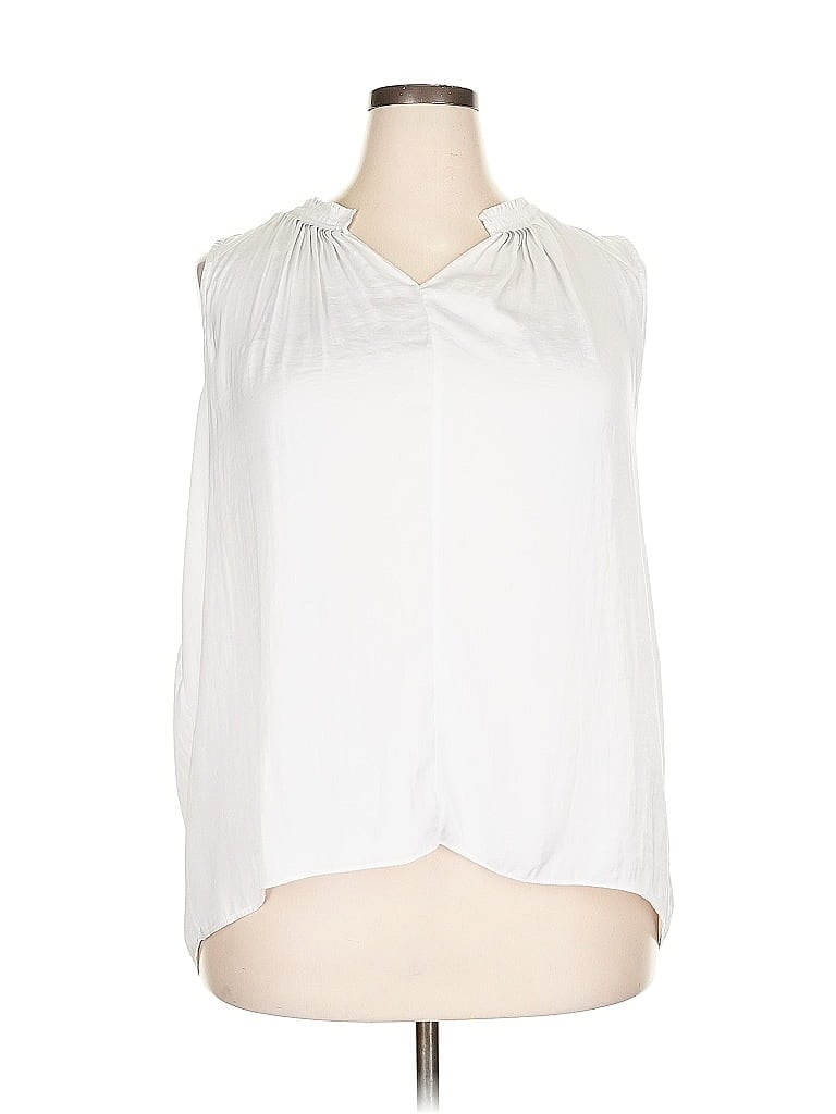 Pre-owned Simply Vera Vera Wang Sleeveless Blouse In White