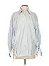 Christian Dada 100% Cotton Stripes Blue Long Sleeve Button-Down Shirt Size EU (IT) 34 / US 00 - photo 1
