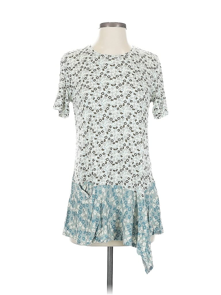 Pre-owned Logo By Lori Goldstein Short Sleeve Blouse In Blue