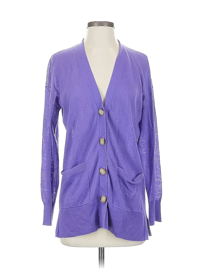 Pre-owned Ann Taylor Loft Cardigan Sweater In Purple
